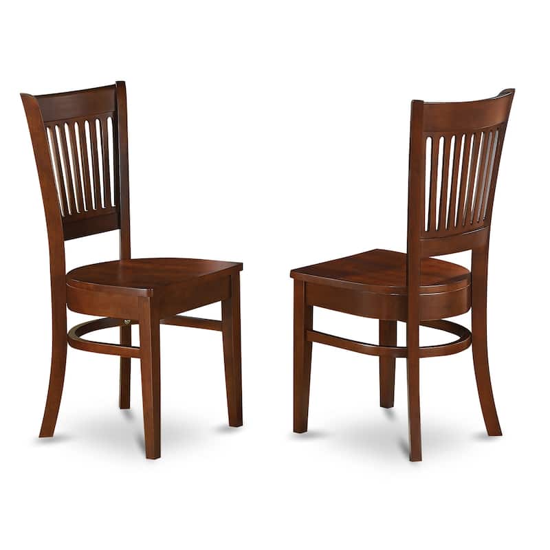 Modern Dining Table Set - Kitchen Table with Chairs, Espresso Finish, Space Saving Leaf Design