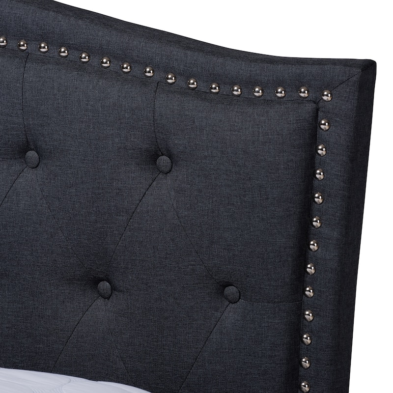 Contemporary Fabric Platform Bed