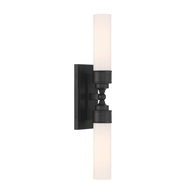 Crystorama Lighting Group WLX-302 Wilcox 2 Light 25" Tall LED Bath Bar - Matte Black