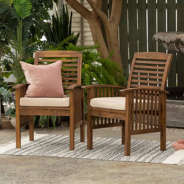 Shop Havenside Home Acacia Wood Chairs Set Of 2 Overstock 20881776