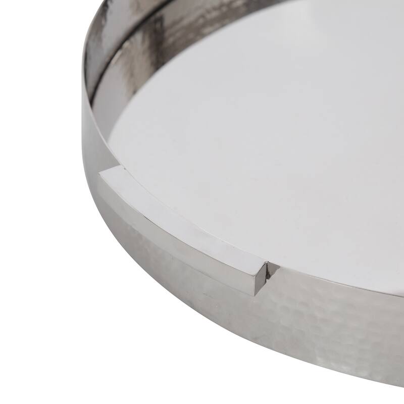 Kate and Laurel Samana Round Metal Tray