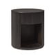 preview thumbnail 2 of 22, Bert Modern 22" Tall Round Solid Wood Full Assembly End Table WIth Storage By HUALALA HOME