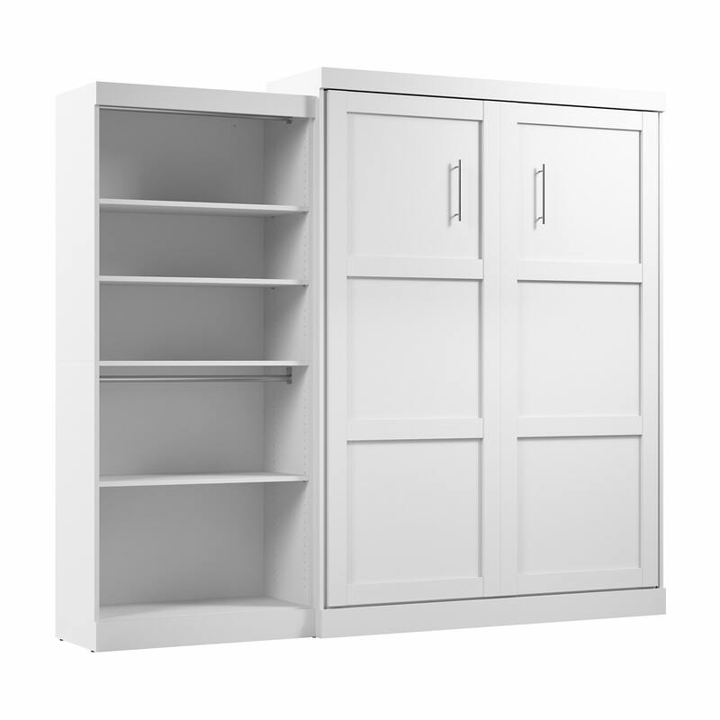 Pur Queen Murphy Bed with Closet Organizer (101W) by Bestar