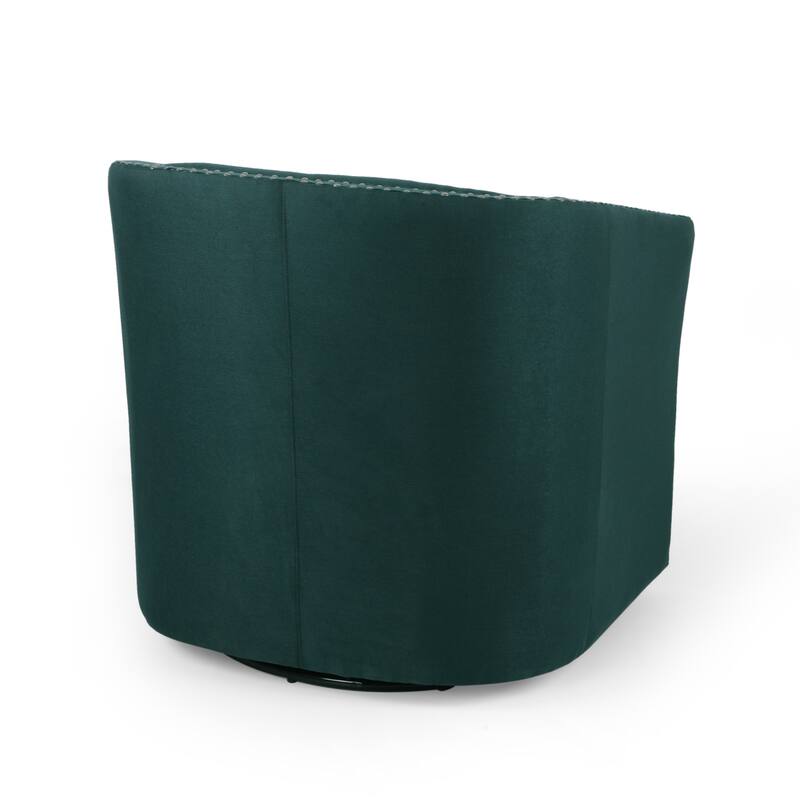 31.25" Upholstered Swivel Club Chair