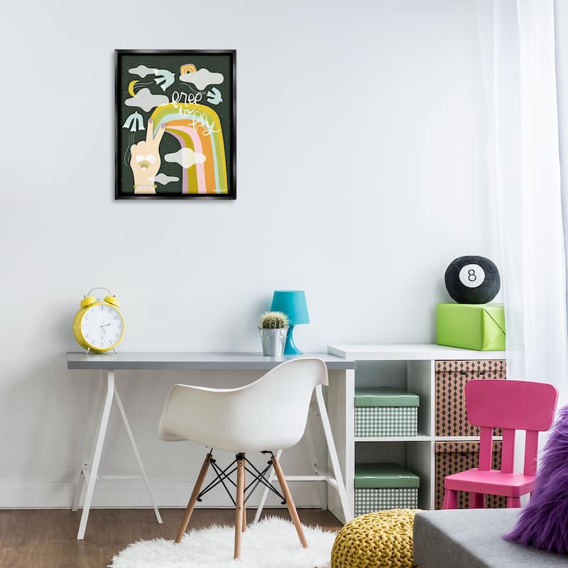 Stupell Boho Free To Fly Framed Floater Canvas Wall Art Design By Mandy Ford Art + Illustration