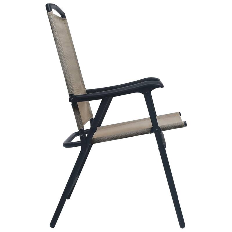 vidaXL 2x Folding Patio Chairs Texilene Camping Dinner Chair Seat Multi Colors