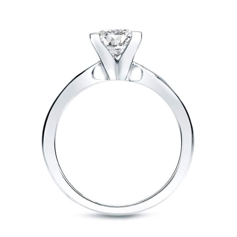 Auriya 14k Gold 1/2 carat TW Princess Cut Solitaire Diamond Engagement Ring (H-I, SI1-SI2)