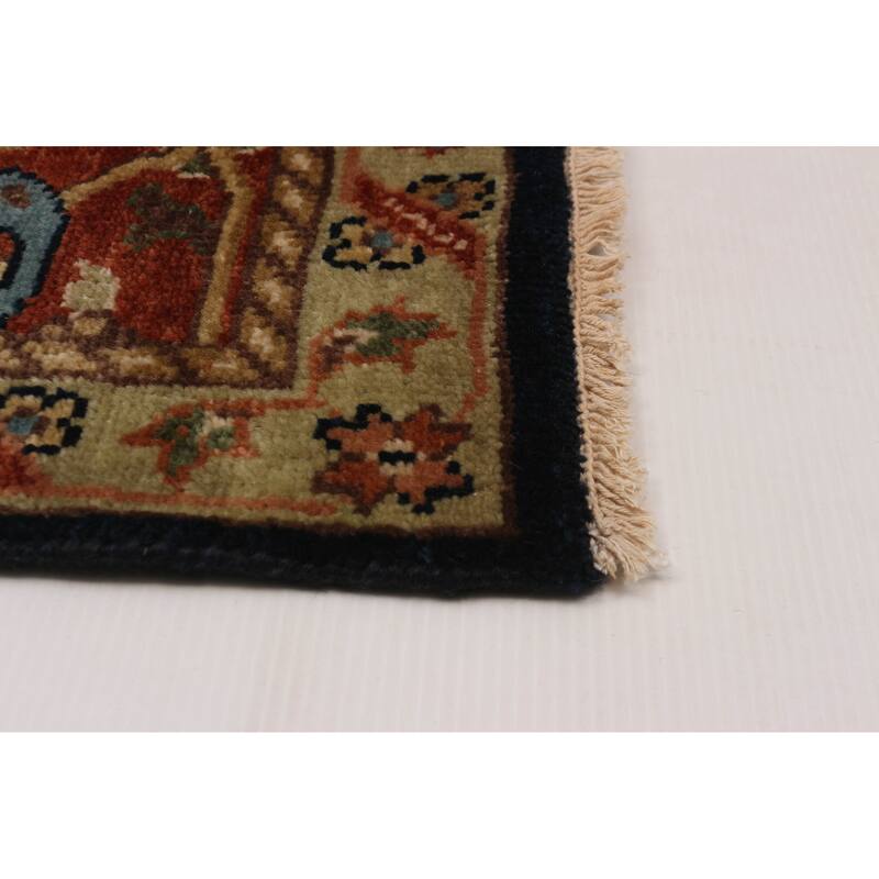 ECARPETGALLERY Hand-knotted Jules Sultane Dark Navy Wool Rug - 8'0 x 9'11