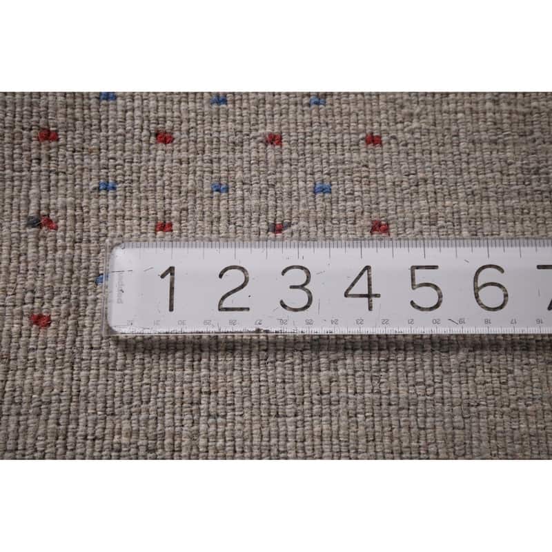 Tribal Gabbeh Indian Area Rug Handmade Wool Carpet - 6'8"x 9'7"