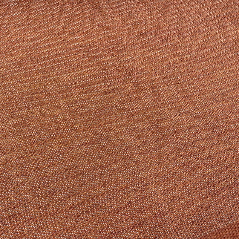 World Rug Gallery Contemporary Bordered Weather Resistant Reversible Indoor/Outdoor Area Rug