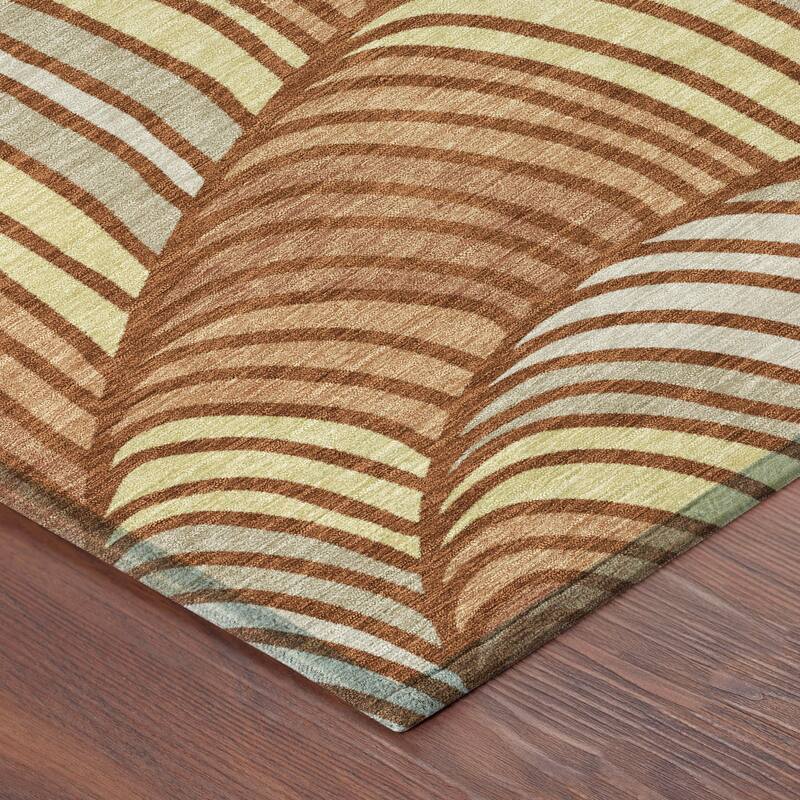 Machine Washable Indoor/ Outdoor Modern Parsons Chantille Rug