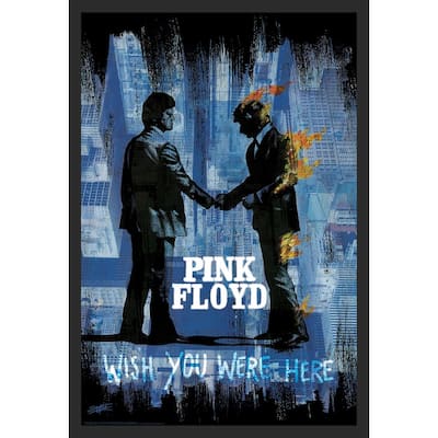 Wish You Were Here Pink Floyd by Stephen Fishwick Framed Art Poster - 24 x 36 Inch
