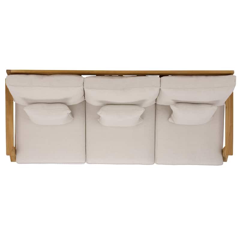 SAFAVIEH Couture Martinique Wood Patio Sofa