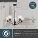 preview thumbnail 5 of 10, Bellwood 5-Light Traditional Chandelier, Glass Shade, Pendant Fixture for Dining Table Kitchen Entryway Bedroom Island