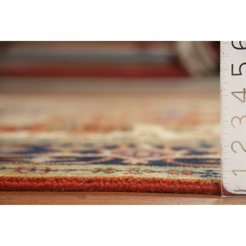 Orange Heriz Serapi Indian Area Rug Handmade Traditional Wool Carpet - 7'10" x 9'10"