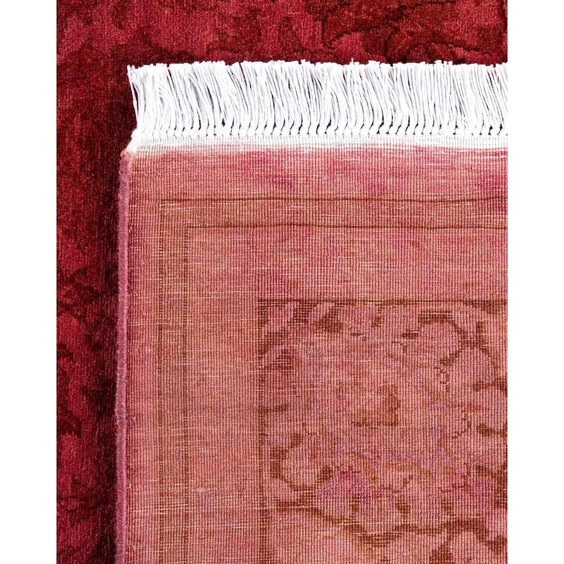 Contemporary Overdyed Wool Hand Knotted Area Rug - 6' 2" x 9' 1"