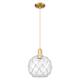 Option Clear Glass with White Rope / Satin Gold