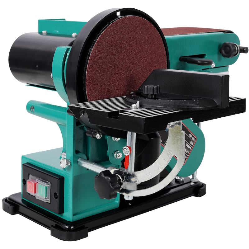 Anmytek 4" x 36" Belt Sander 6" Disc Polisher Grinder 120V UL Certified Green