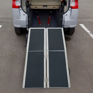 homcom ramps carpeted multifold walled rampe skidproof