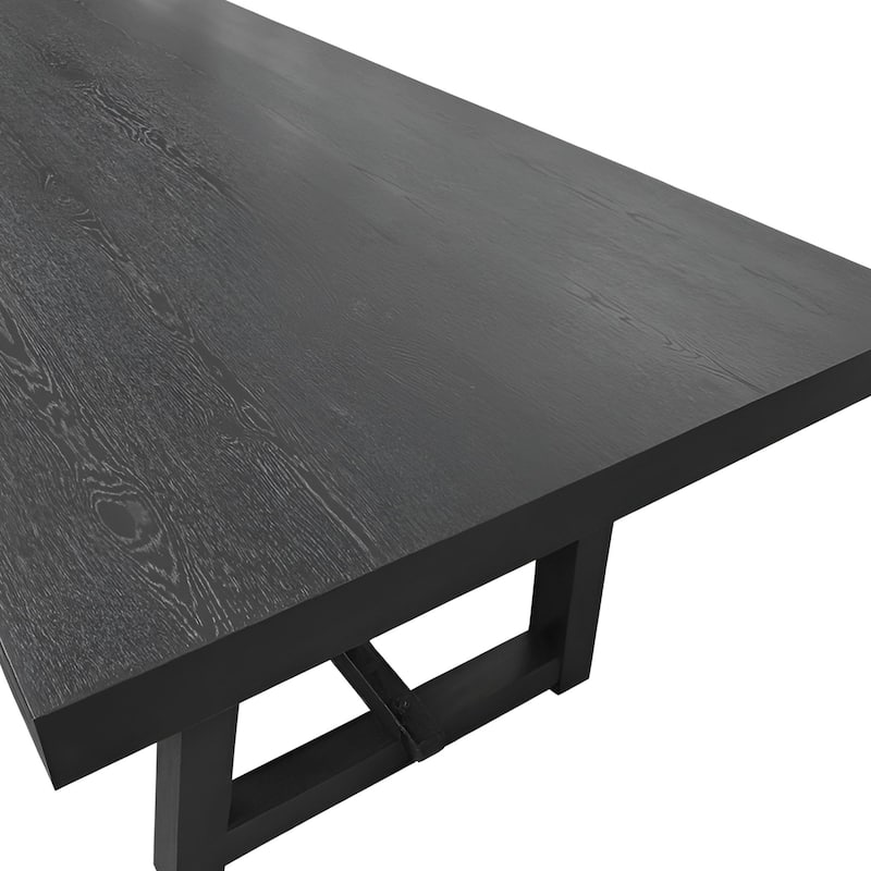 Alpine Furniture Raquel 84"W Rectangular Dining Table in Black