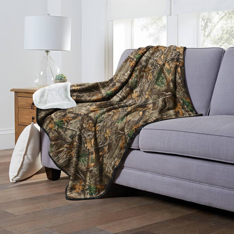Realtree Silk Touch Sherpa Throw Blanket