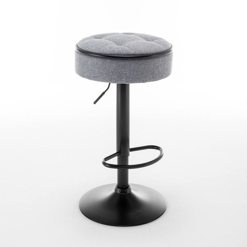 Round Storage Bar Stool Set of 2