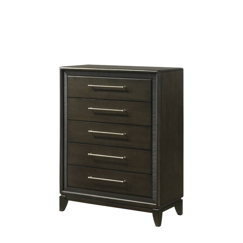 Milana Gray Fabric Upholstered Panel Bed
