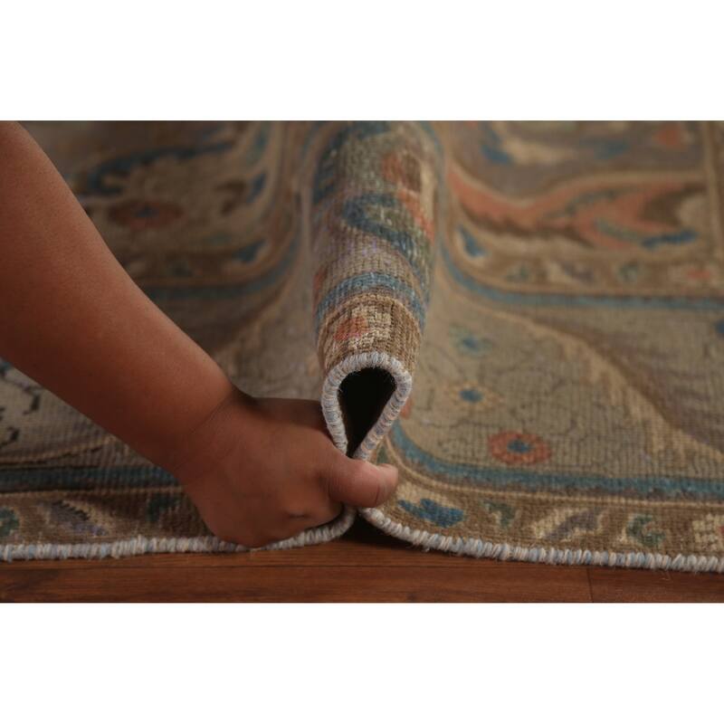 Tabriz Persian Vintage Area Rug Hand-Knotted Wool Carpet - 9'8"x 12'9"