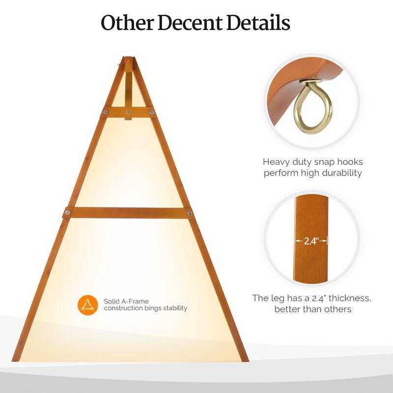 4ft Fir Porch Swing Stand Frame - Brown