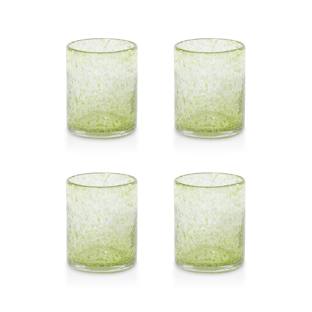 Antibes Bubble Glass Tumblers, Set of 4