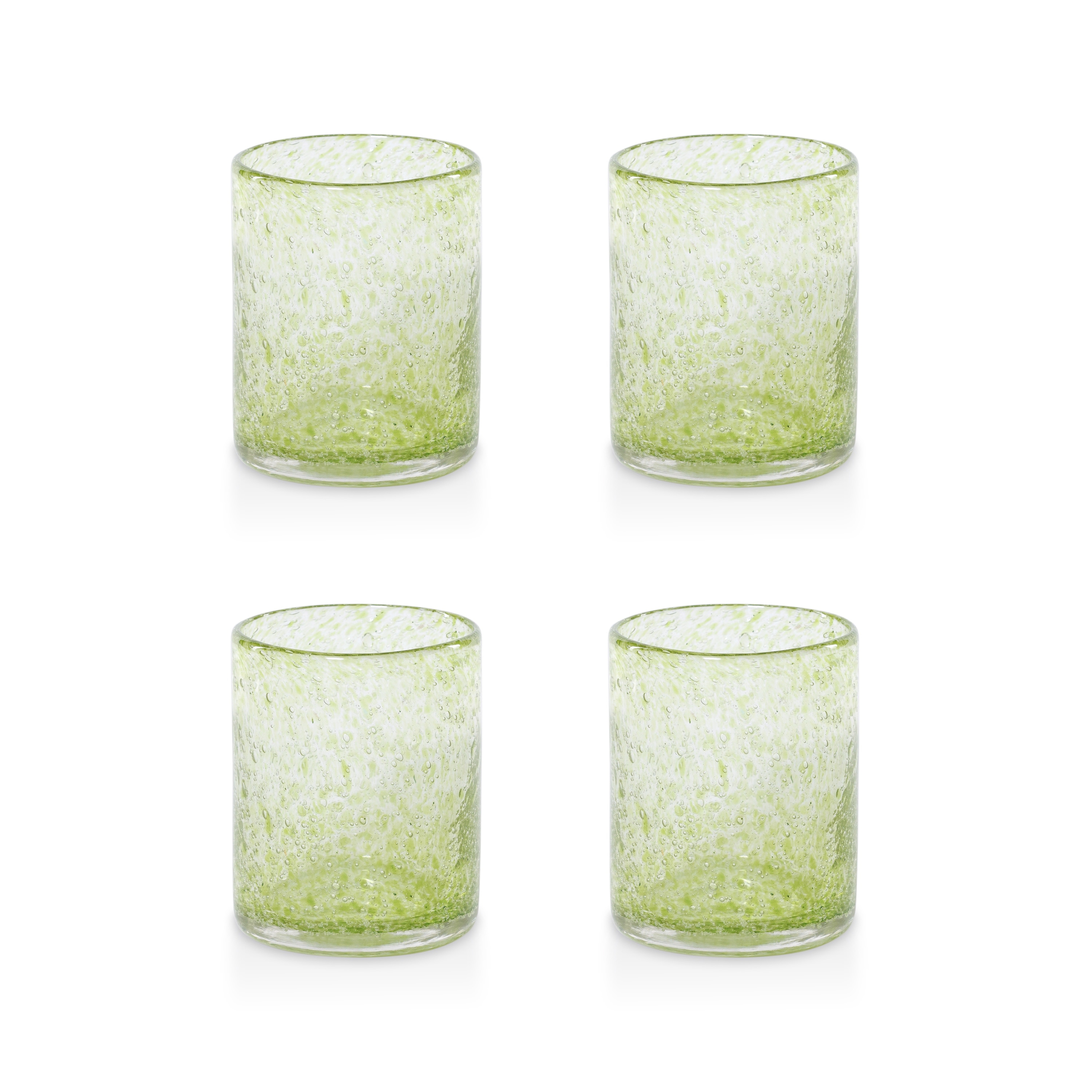 Antibes Bubble Glass Tumblers, Set of 4