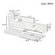 preview thumbnail 8 of 16, Twin Size Wood Platform Bed with Guardrails on Both Sides and Two Storage Drawers