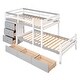 preview thumbnail 24 of 28, Twin over Twin Loft Bunk Bed with Drawers and Ladder