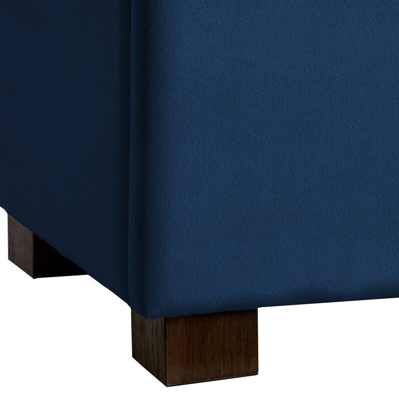 Velvet Storage Ottoman
