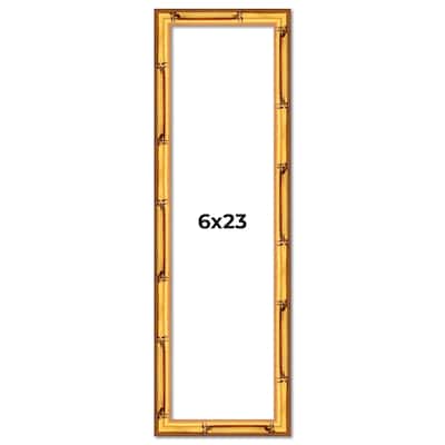 6x23 Frame Gold Bamboo Picture Frame Modern Photo Frame Includes UV Acrylic Shatter Guard Front Acid Free Foam Backing Board