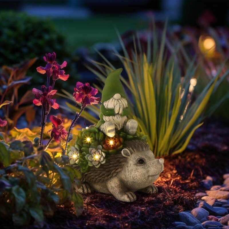 Solar Garden Outdoor Statues with LED Light