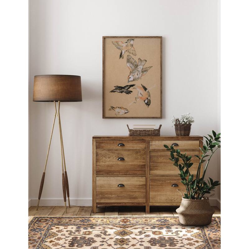 ECARPETGALLERY Hand-knotted Royal Oushak Ivory Wool Rug - 4'1 x 5'11