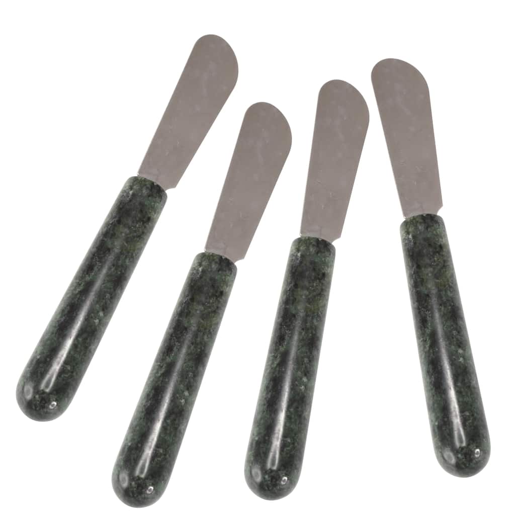 Creative Home Green Marble Set of 4 Cheese Butter Spreaders
