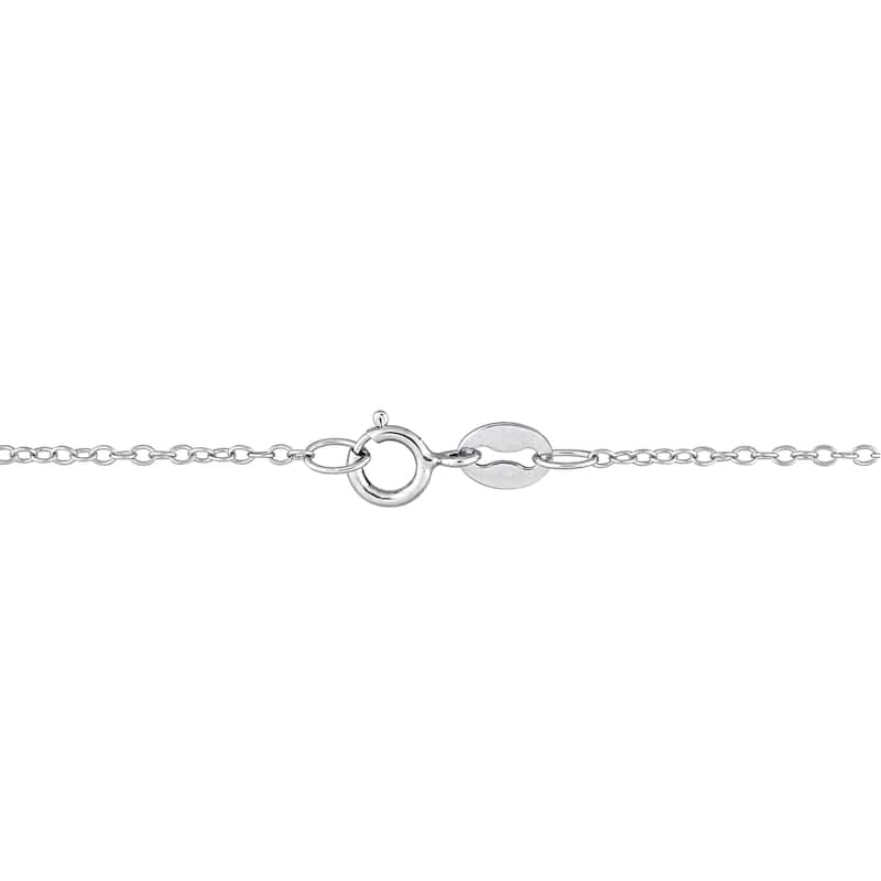 Miadora African Amethyst Open Circular Necklace in Sterling Silver