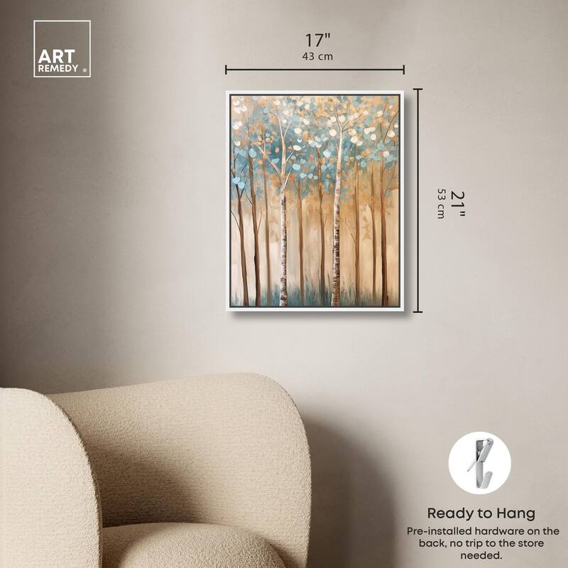 Birch Grove Radiance Canvas by Art Remedy