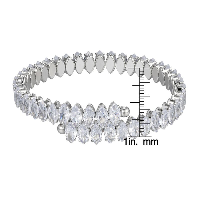 Victoria Townsend Cubic Zirconia Marquise Cuff Bracelet