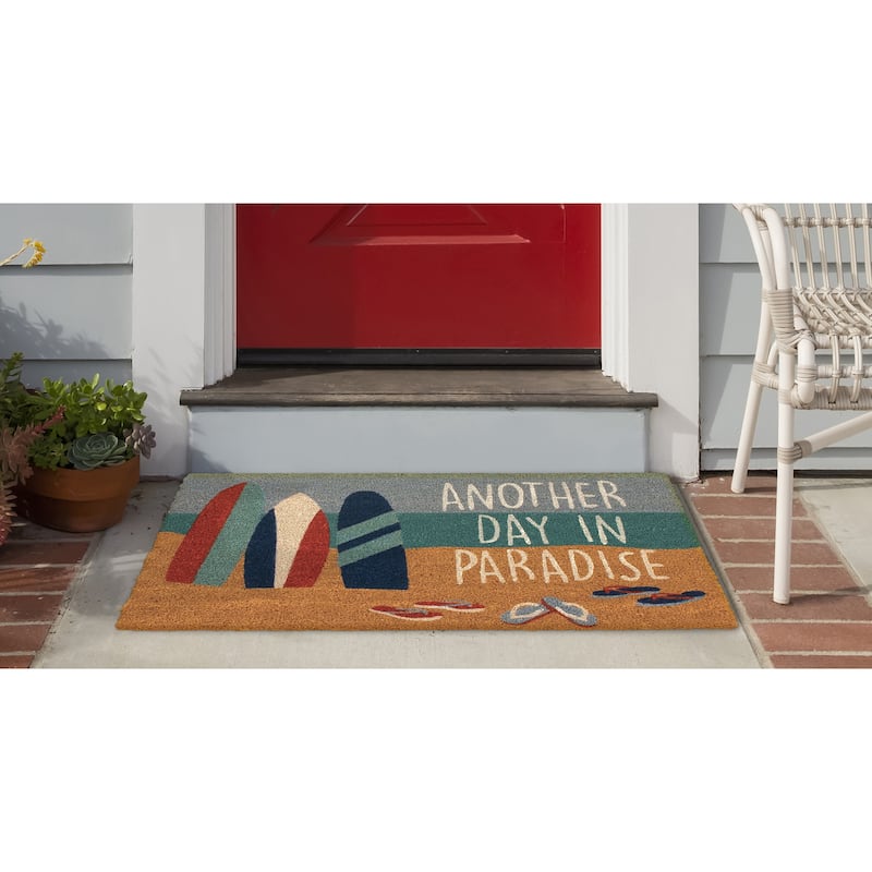 Liora Manne Natura Beach Paradise Outdoor Mat Nautical 18"x30"