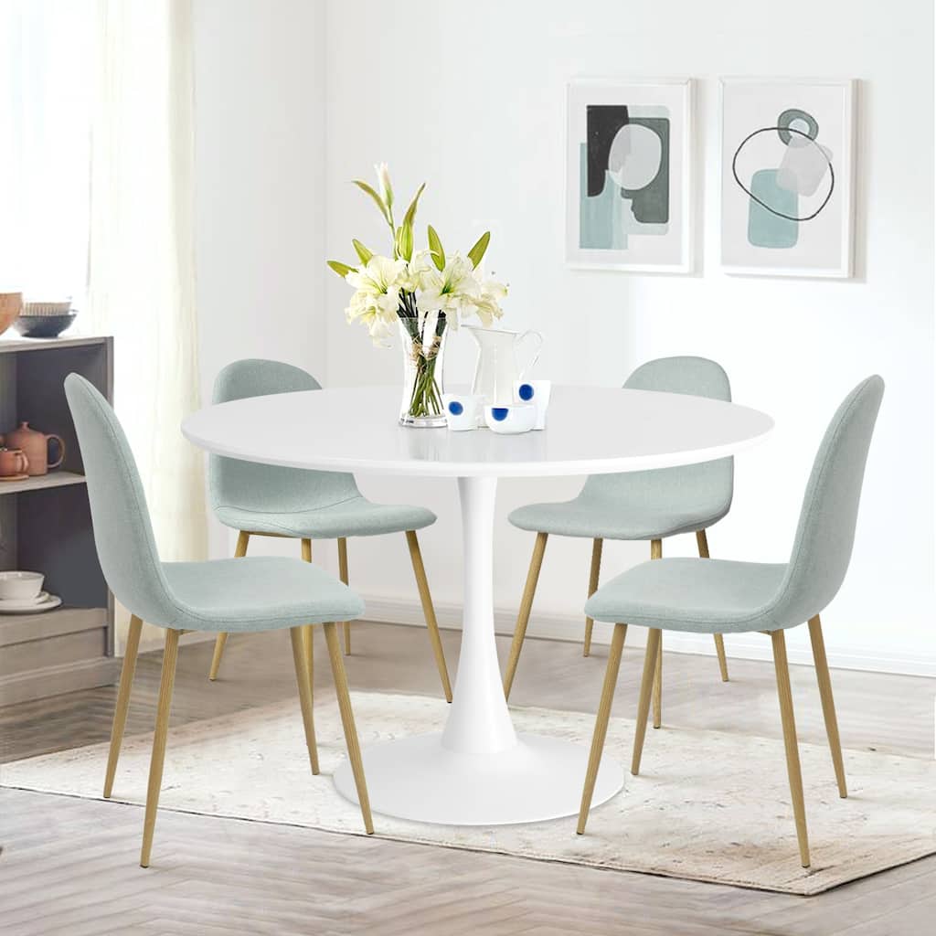 5 Piece Pedestal Dining Table Set