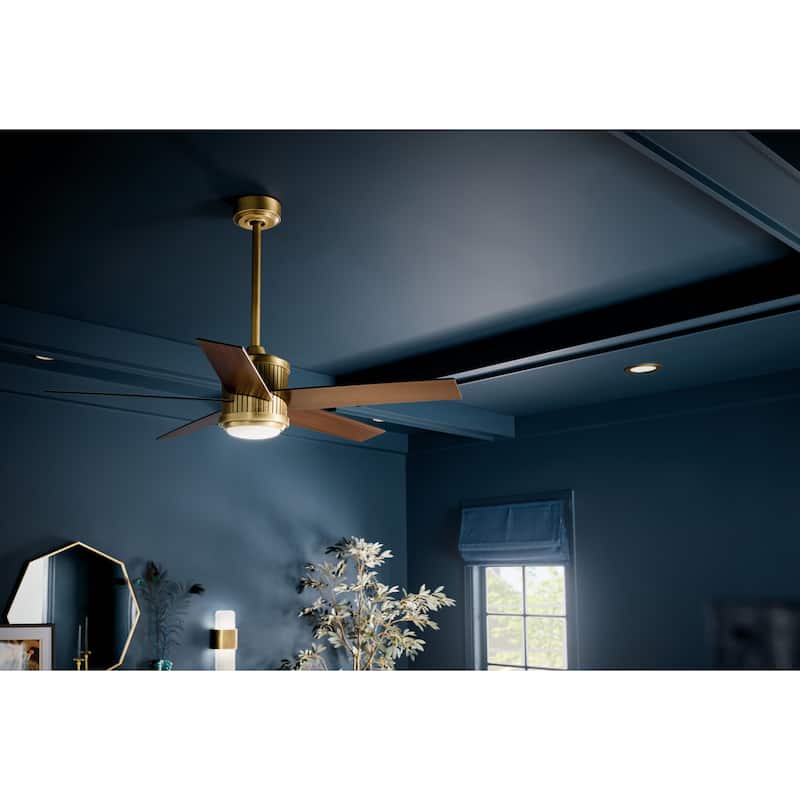 Kichler 300048 Brahm 48" 5 Blade Indoor LED Ceiling Fan with Remote