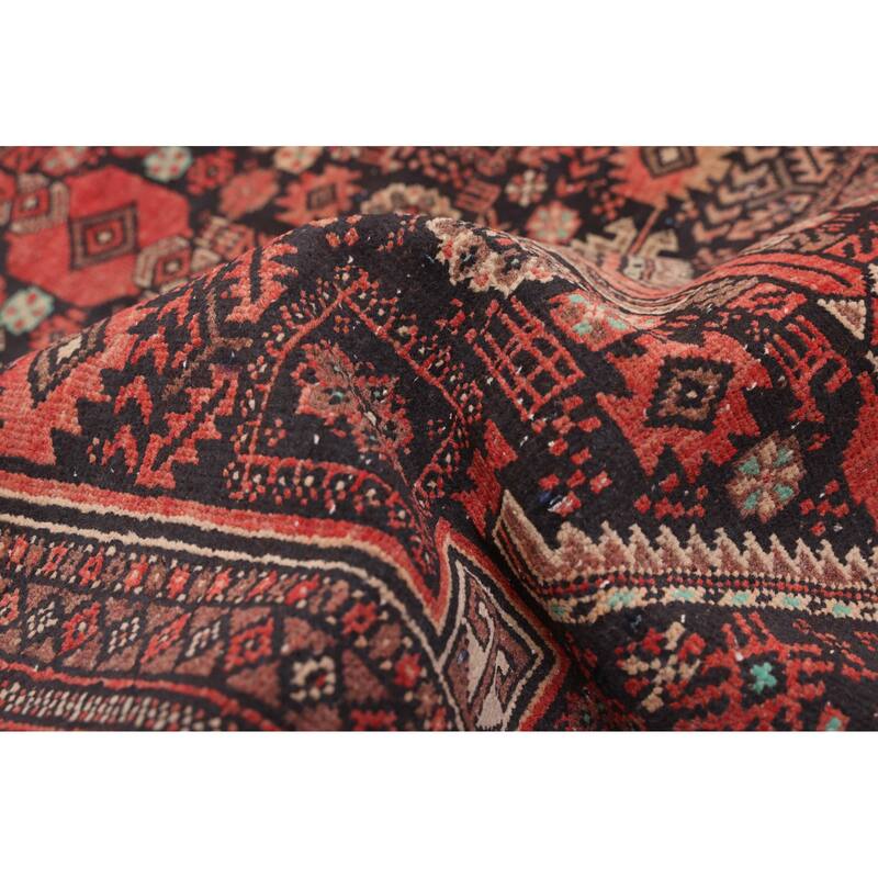 ECARPETGALLERY Hand-knotted Melis Vintage Black, Red Wool Rug - 3'3 x 5'8