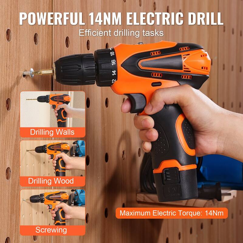 146 Piece Portable General Steel Household Hand Tool Set with Comfortable Grip - 17.13 x 12.60 x 4.53 inch