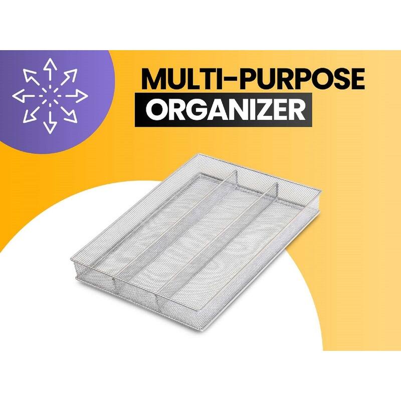 YBM Home Mesh 5-part In-drawer Cutlery, Utensil, and Flatware Organizer