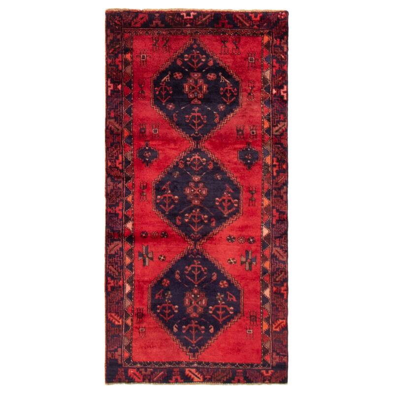 ECARPETGALLERY Hand-knotted Anadol Red Wool Rug - 3'2 x 6'4 - Red - 3'2 x 6'4