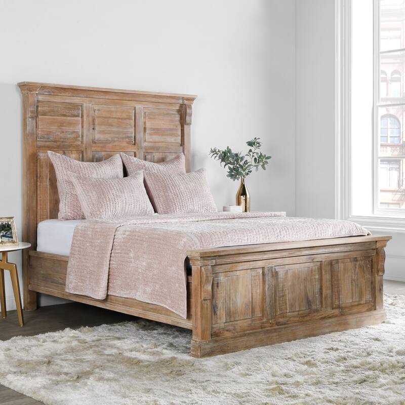 Villa by Classic Home Dimitry 3-Piece Velvet Quilt Set - Queen - Bliss Pink