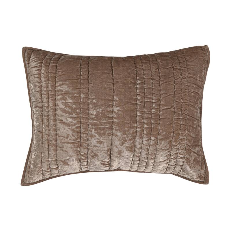 Villa by Classic Home Seville Velvet Sham - Standard - Taupe